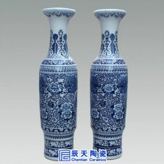 景德鎮(zhèn)落地大花瓶燒制工藝，多作陶瓷禮品用